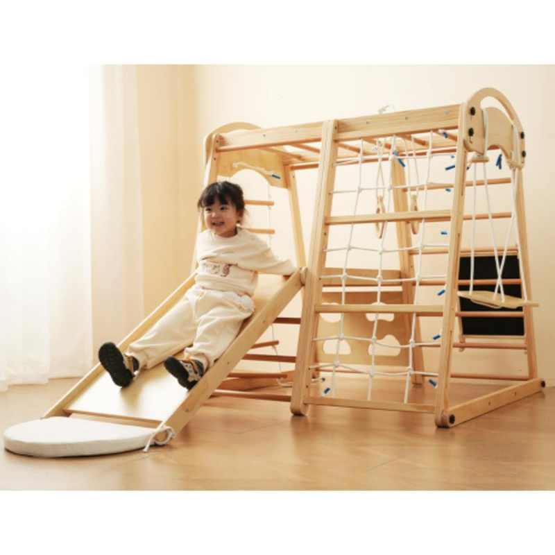 Kids Outdoor Climbing Frame - Scivolo in Legno per Interni, Palestra