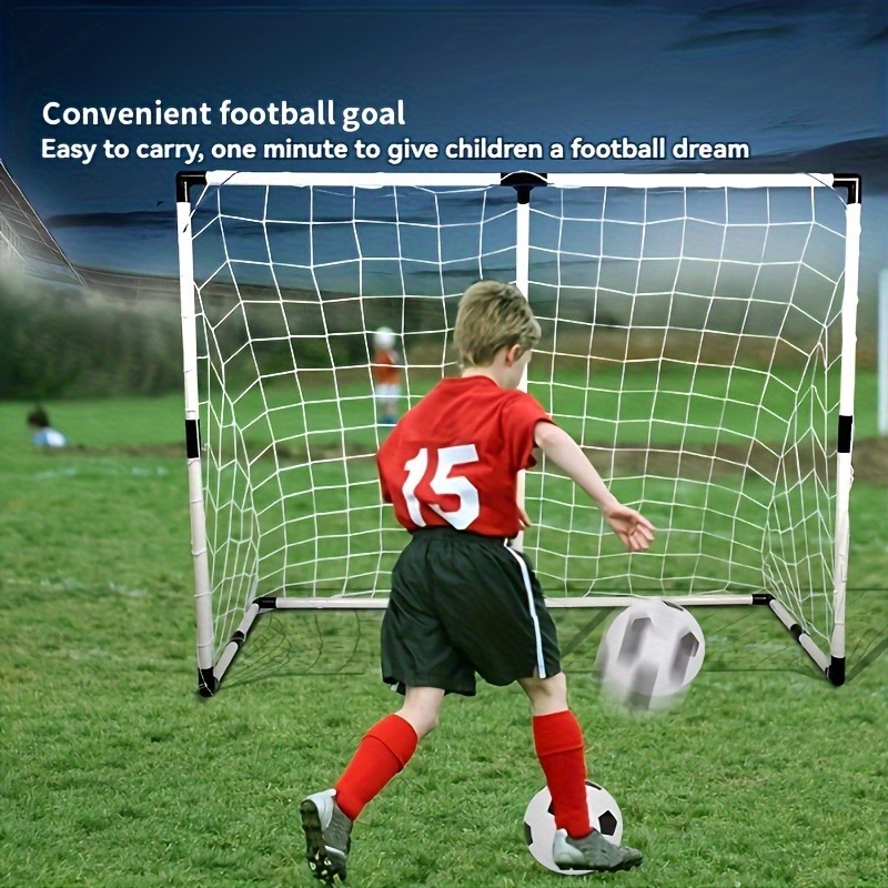 Kids Outdoor Climbing Frame - Set Portatile di Rete da Calcio