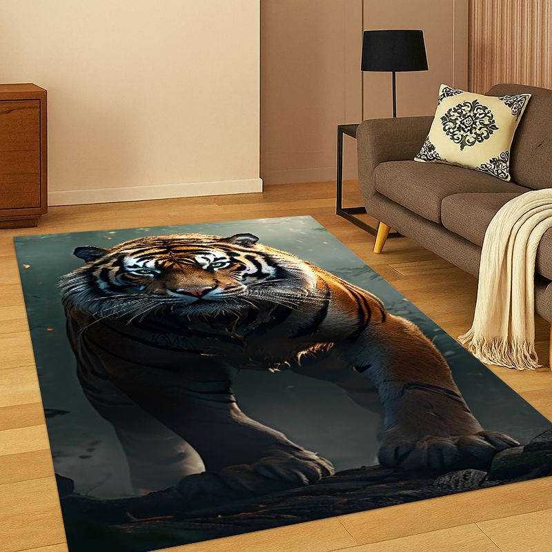 Kids Outdoor Area - Tappeto con Disegno di Tigre e