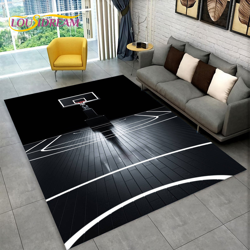 Kids Outdoor Area - 3D basket Cour Cartoon Area tappeto